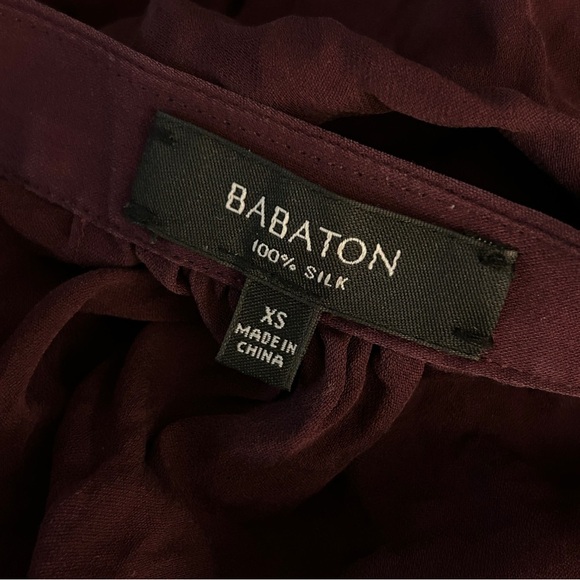 Babaton Deep Burgundy Long Sleeve Dress Size XS - Picture 5 of 12